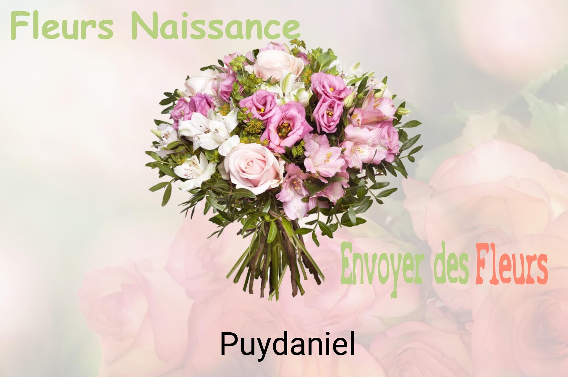 Bouquet de fleurs de naissance livré à Puydaniel
